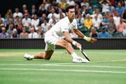 Starker Auftritt auf dem Rasen von Wimbledon: der Serbe Novak Djokovic. Bild: Clive Mason/Getty (London, 13. Juli 2018)