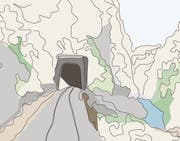 Tunnels verbinden Menschen auf komfortable Weise - und stehen zugleich für soziale Konflikte. (Illustration: Elena Freydl)