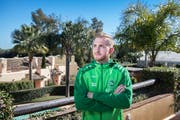 Silvan Gönitzer im vergangenen Jahr im Trainingslager des FCSG in Südspanien. (Bild: Urs Bucher)