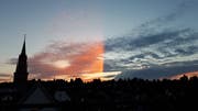 Farbenspiel am Himmel über St.Gallen. (Bild: Diana von Ow)