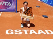 Viktorija Golubic gewann 2016 bei der Premiere völlig überraschend das WTA-Turnier in Gstaad (Bild: KEYSTONE/PETER KLAUNZER)