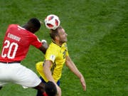 Johan Djourou im Achtelfinal gegen Schwedens Toivonen (Bild: KEYSTONE/AP/DMITRI LOVETSKY)