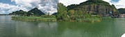 Links von der Mündung des Rotzbachs (Mitte) das Stansstaderried, rechts der Bereich vor der Industriezone der Steinag Rozloch AG, der zur Flachwasserzone wird. (Bild: Markus Bolz/PD)