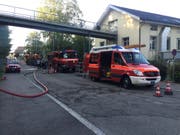 Die Feuerwehr Uzwil errichtete eine Sperre und fischte zusammen mit dem Fischerverein Thur den Bach ab. (Bild: Kapo SG)