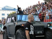   Diego Maradona is also in action in Belarus Looking confused (image: KEYSTONE / EPA / TATYANA ZENKOVICH) 