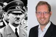 Der Thurgauer Politiker Thomas Keller (rechts) nimmt Adolf Hitler in Schutz. (Bild: pd)