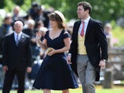 Heiraten am 22. Oktober: Prinzessin Eugenie und Partner Jack Brooksbank, hier bei der Hochzeit von Pippa Middleton und James Matthews. (Bild: KEYSTONE/AP Pool AFP/JUSTIN TALLIS)