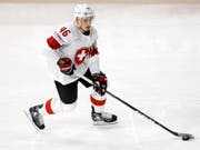 Gehörte im Mai dem Schweizer WM-Silberteam an und bevorzugt nun einen Verbleib bei Genève-Servette: Noah Rod (Bild: KEYSTONE/SALVATORE DI NOLFI)