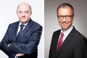 Neue Gesichter bei Raiffeisen: Der 55-jährige Rolf Walker und der 52-jährige Unternehmer Thomas Rauber stossen neu zum Verwaltungsrat.