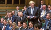 Der ehemalige Aussenminister Boris Johnson während seiner Rede im britischen Unterhaus. (Bild: AFP (London, 18. Juli 2018))