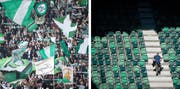 Wird der FC St.Gallen bezüglich Zuschauerzahlen vom sommerlichen Wetter profitieren? Oder bleiben die Ränge wegen der Ferien zu einem grossen Teil leer? (Bilder: Benjamin Manser)