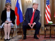 Donald Trumps Übersetzerin Marina Gross während des Treffens des US-Präsidenten mit seinem russischen Amtskollegen Wladimir Putin in Helsinki. (Bild: KEYSTONE/AP/PABLO MARTINEZ MONSIVAIS)