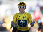Geraint Thomas lässt in der Königsetappe der Tour de France seine Muskeln spielen (Bild: KEYSTONE/AP/CHRISTOPHE ENA)