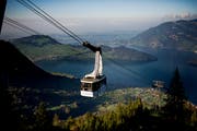 Die Luftseilbahn von Beckenried auf die Klewenalp. (Bild: Corinne Glanzmann (28. Oktober 2014))