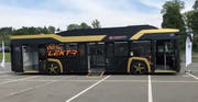 So sieht der Elektrobus aus, der in den nächsten Tagen in Luzern und Zug getestet wird (Bild: PD)