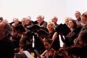 Die Aufführung wurde von drei Chören gemeinsam realisiert. (Bild: Peter Küpfer)