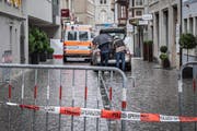 Der Tatort: die Webergasse mitten in der Stadt St.Gallen. (Bild: Urs Bucher)