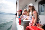 Schüler auf der Schulreise von Weggis nach Luzern (Bild: Manuela Jans-Koch)