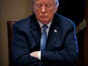 US-Präsident Donald Trump sieht sich mit einer Kampagne der Wirtschaftslobby gegen seine Zollpolitik konfrontiert. (Bild: KEYSTONE/AP/EVAN VUCCI)