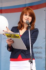 Die angeklagte Maria Butina. Bild: EPA (Washington, 21. April 2013)