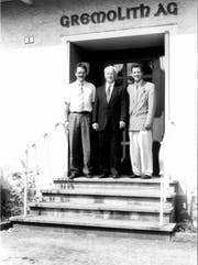 Hans Grämiger mit seinen Söhnen Leonhard (links) und Johannes. (Bild: PD)