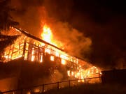 Das Gebäude stand in Vollbrand. Bild:PD
