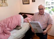 Volkhard Scheunpflug hat im Historischen Museum eine Ausstellung über die Obwaldner Grippe Epidemie vor 100 Jahren gestaltet. (Bild: Romano Cuonz (Sarnen, 17. Juli 2018))
