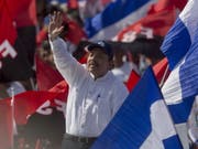 Nicaraguas Präsident Daniel Ortega bei der Feier zum 39. Jahrestag der sandinistischen Revolution in der Hauptstadt Managua. (Bild: KEYSTONE/EPA EFE/JORGE TORRES)