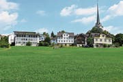 Beim «Unteren Hörli» sollen zehn Doppel- und zwei Einfamilienhäuser entstehen. (Bild: Mea Mc Ghee)