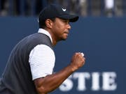 Am British Open erlebt man einen kämpferischen Tiger Woods (Bild: KEYSTONE/EPA/WILL OLIVER)