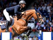 Gut, aber nicht gut genug: Steve Guerdat belegt auf Bianca beim Grand Prix des CHIO Aachen den 5. Rang (Bild: KEYSTONE/EPA/SASCHA STEINBACH)
