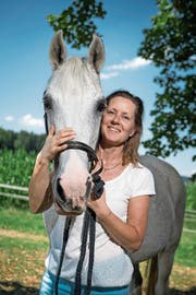 Eveline Marcellino entspannt beim Reiten. (Bild: Pius Amrein (18. Juli 2018))