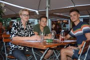 Felix Gugler, Samuele Serafino und Enthony Uka treffen sich das letzte Mal vor ihren Ferien im Us-Mex.