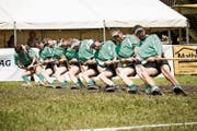 Die Engelberger Schwergewichte (640 kg) lösen die Ebersecker als Schweizer Meister ab und vertreten im September die Schweiz an der WM. (Bild: Jakob Ineichen (Engelberg, 22. Juli 2018))