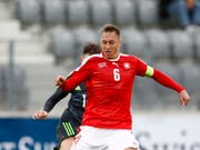 Nicolas Haas, hier bei einem Einsatz mit der Schweizer U21 (Bild: KEYSTONE/PETER KLAUNZER)