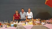 Ein eingespieltes Team, nicht nur beim Sonntagsbrunch im Obern Stöbli: Vreni, Walter und Daniela Hüberli. (Bild: Corinne Bischof)