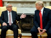 US-Präsident Donald Trump hat EU-Kommissionschef Jean-Claude Juncker im Weissen Haus empfangen. (Bild: KEYSTONE/AP/EVAN VUCCI)