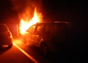 Das Auto fing nach dem missglückten Startversuch Feuer. (Bild: Kapo TG)