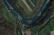 Der Jugendliche ertrank beim Baden im Rhein in der Nähe von Tössegg. (Screenshot: Google Maps)
