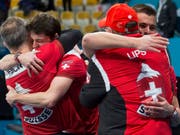 Thomas Lips im Jubel nach dem Gewinn der Olympia-Bronzemedaille (Bild: KEYSTONE/ALEXANDRA WEY)