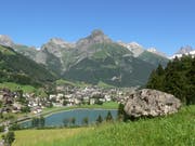 Blick von der Örtigen auf den Eugenisee und Engelberg. (Bild: Beat Christen)