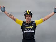 Solosieger der letzten Bergetappe über 200,5 km von Lourdes nach Laruns: der Slowene Primoz Roglic (Bild: KEYSTONE/AP/PETER DEJONG)