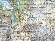 Im Gebiet des Follhore ist am Donnerstag ein Wanderer mehrere hundert Meter in die Tiefe gestürzt. (Bild: Swisstopo)