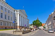 Die Universität im Stadtzentrum von Tartu.