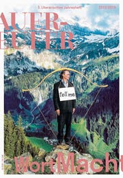 Titelseite mit Christoph Rütimann: Tell me, 2004, Foto Christoph Hirtler. (Bilder: Aus dem Heft)