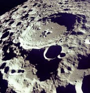   Crater 308 photographed by Apollo 11. (Image: Keystone) 