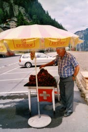 Schon Vater Kaspar Walker verkaufte an der Gotthard-Passstrasse in Göschenen Alpenrosen, um das Einkommen der Familie aufzubessern. (Bild PD)