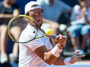 Der Italiener Matteo Berrettini traf in Gstaad eine Woche lang die Bälle optimal (Bild: KEYSTONE/PETER SCHNEIDER)