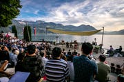 In Gersau ergänzten Musik und Landschaft sich gegenseitig zu gemeinsamer Pracht. (Bild: Philipp Schmidli, 28. Juli 2018)