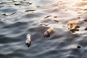 Zerfallen grössere Kunststoffteile wie diese Flaschen durch Sonne, Wasser und Wind, entsteht Mikroplastik. Bild: Getty